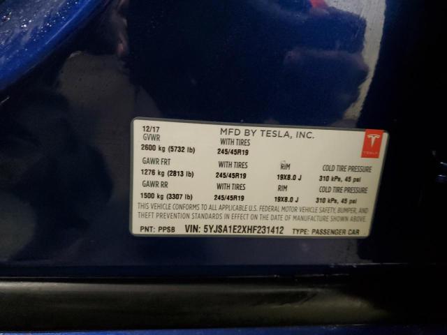 5YJSA1E2XHF231412 Tesla MODEL S