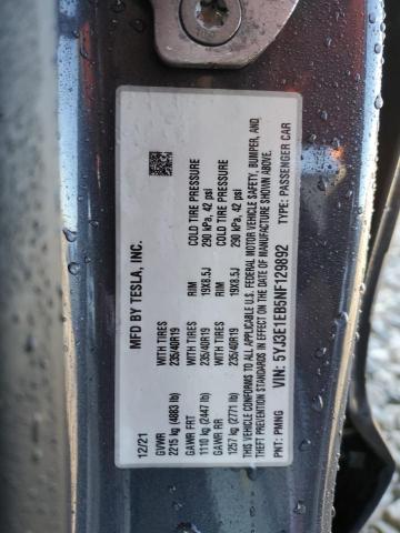 5YJ3E1EB5NF129892 Tesla MODEL 3