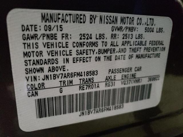 JN1BV7AR6FM418583 Infiniti Q50 BASE