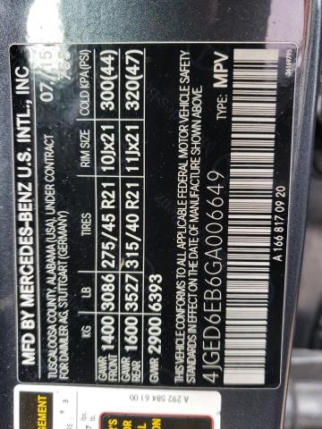 4JGED6EB6GA006649 Mercedes-Benz Gle Coupe 450 4matic