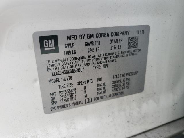 KL4CJHSBXGB558907 Buick Encore Premium