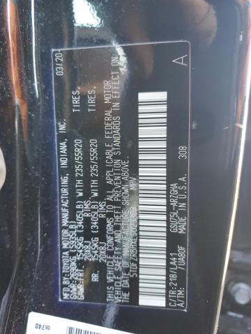 5TDFZRBHXLS023309 Toyota Highlander Platinum
