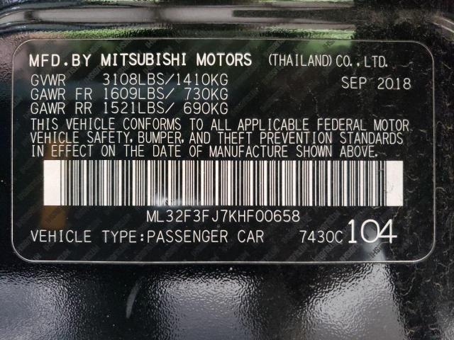 ML32F3FJ7KHF00658 Mitsubishi Mirage G4 Es