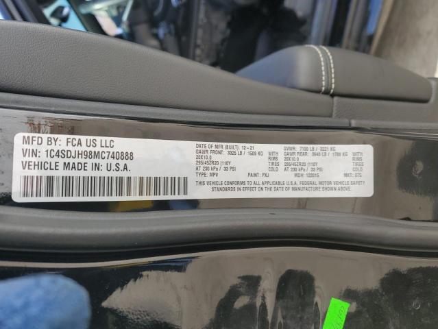 1C4SDJH98MC740888 Dodge Durango Srt Hellcat