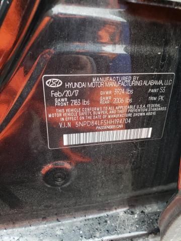 5NPD84LF5HH194704 Hyundai ELANTRA SE