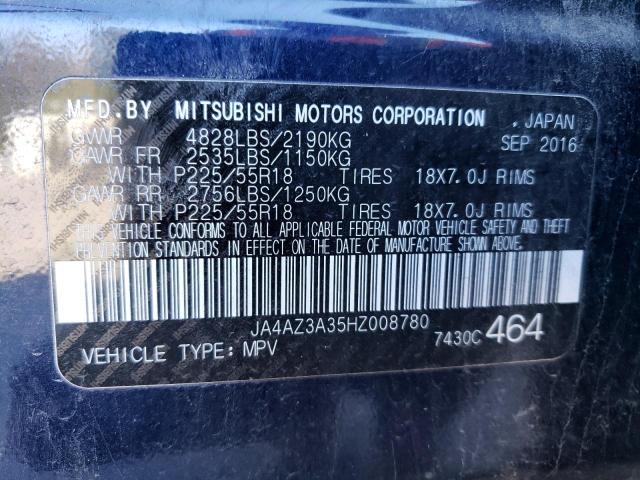 JA4AZ3A35HZ008780 Mitsubishi Outlander Se