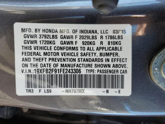 19XFB2F91FE243306 Honda CIVIC EXL