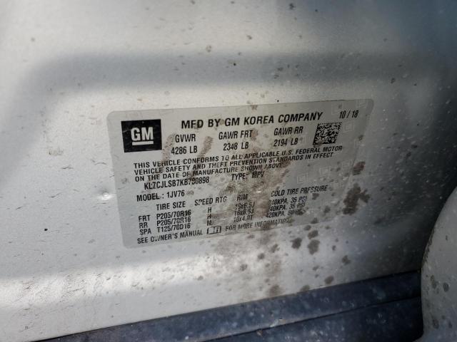 KL7CJLSB7KB780898 Chevrolet TRAX 1LT
