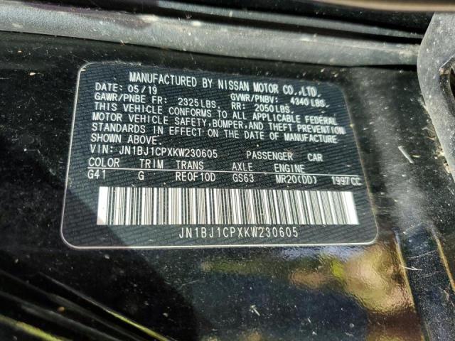 JN1BJ1CPXKW230605 Nissan Rogue Sport S