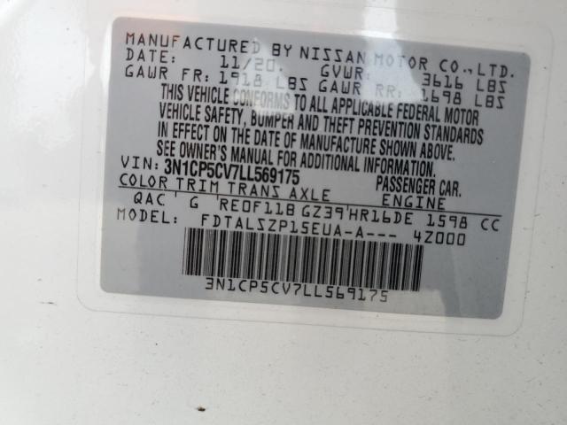 3N1CP5CV7LL569175 Nissan KICKS SV