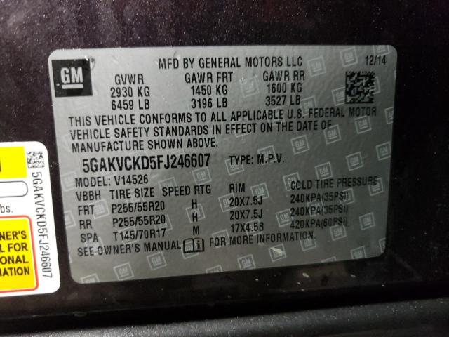 5GAKVCKD5FJ246607 Buick Enclave