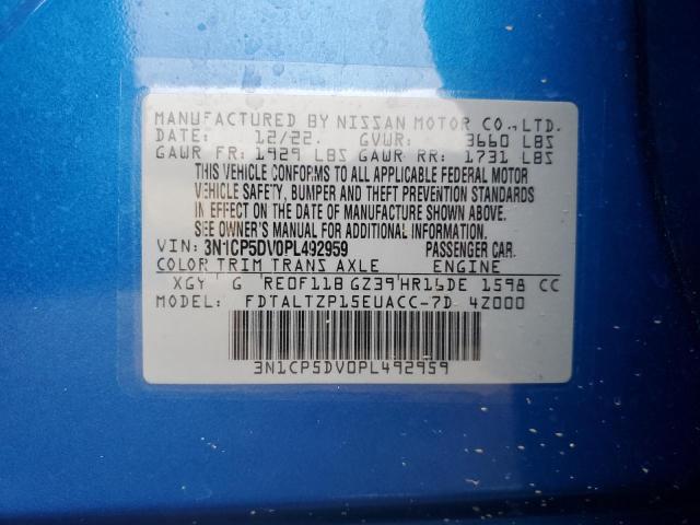 3N1CP5DV0PL492959 Nissan KICKS SR