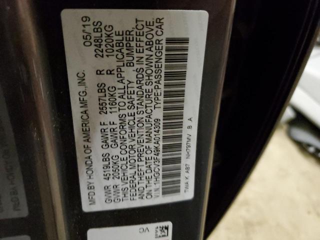 1HGCV3F49KA014309 Honda Accord Hybrid Ex