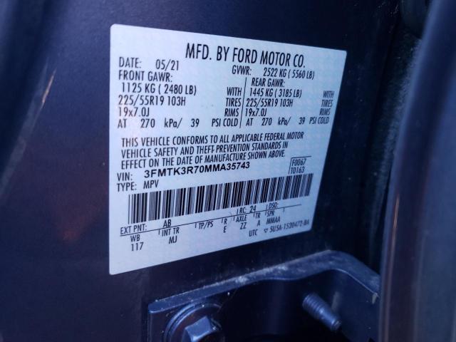 3FMTK3R70MMA35743 Ford Mustang Mach-e Premium