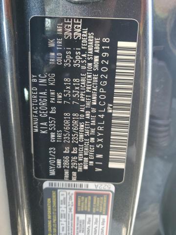 5XYRL4LC0PG202918 KIA SORENTO S