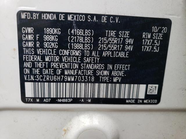 3CZRU6H79MM703318 Honda Hr-v Exl