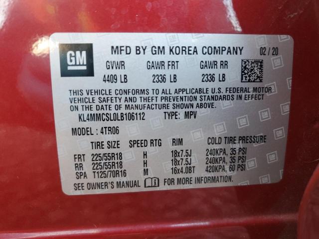 KL4MMCSL0LB106112 Buick Encore Gx Preferred