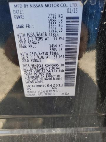 5N1AR2MN4FC642512 Nissan Pathfinder S