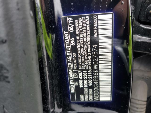 WDD3G4EB6KW027574 Mercedes-Benz A 220