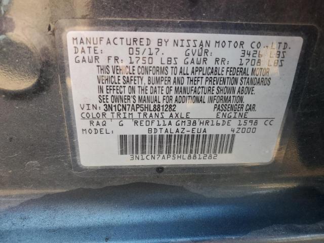 3N1CN7AP5HL881282 Nissan VERSA S