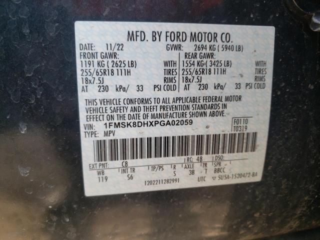 1FMSK8DHXPGA02059 Ford EXPLORER XLT