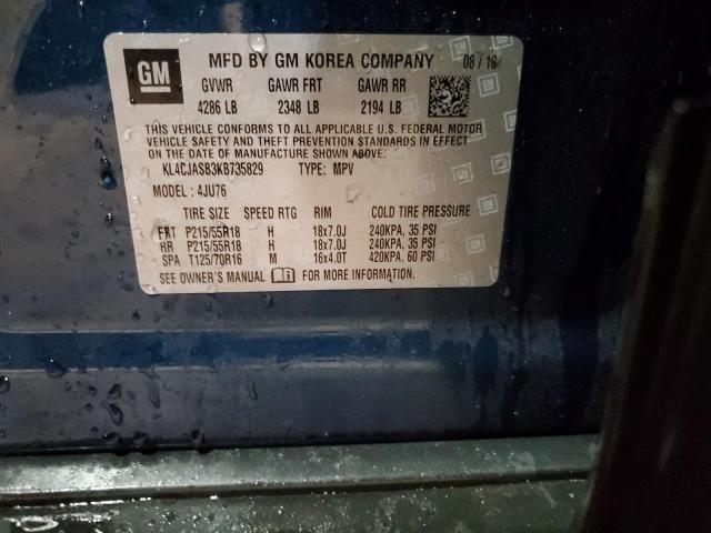 KL4CJASB3KB735829 Buick Encore Preferred