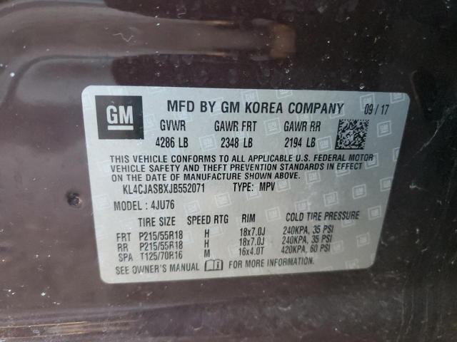 KL4CJASBXJB552071 Buick Encore Preferred