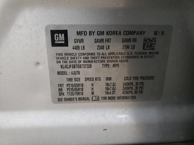 KL4CJFSB7GB737328 Buick Encore Convenience