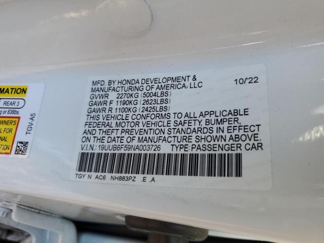 19UUB6F59NA003726 Acura Tlx Tech A