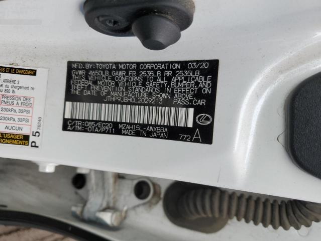 JTHP9JBH0L2029213 Lexus UX 250H