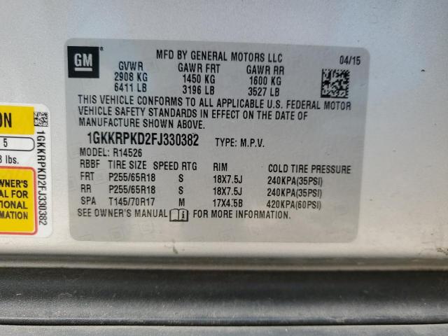 1GKKRPKD2FJ330382 GMC ACADIA SLE