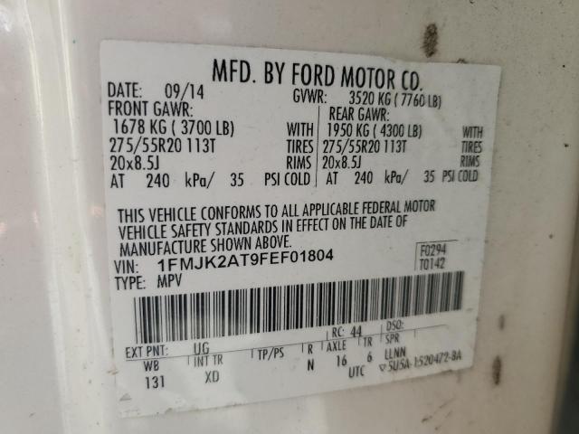 1FMJK2AT9FEF01804 Ford Expedition El Limited