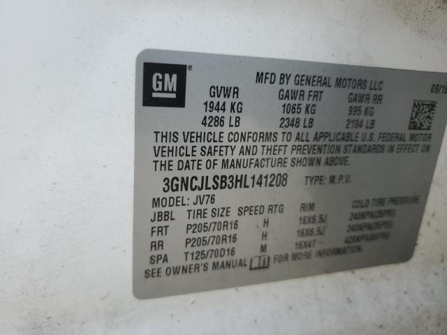 3GNCJLSB3HL141208 Chevrolet TRAX 1LT