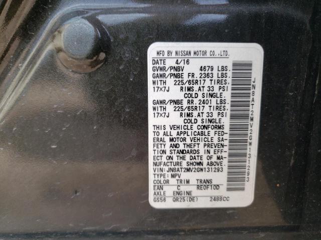 JN8AT2MV2GW131293 Nissan ROGUE S