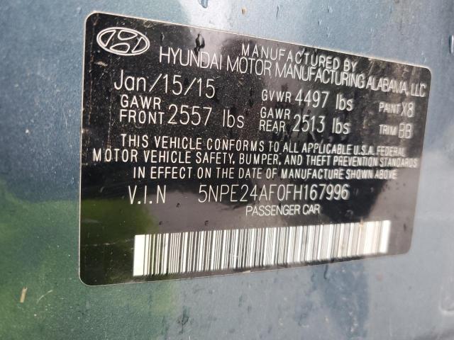 5NPE24AF0FH167996 Hyundai SONATA SE