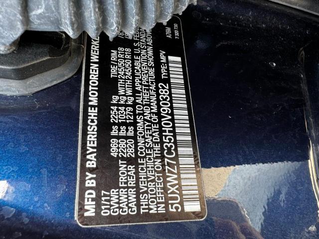 5UXWZ7C35H0V90382 BMW X3 Sdrive28i