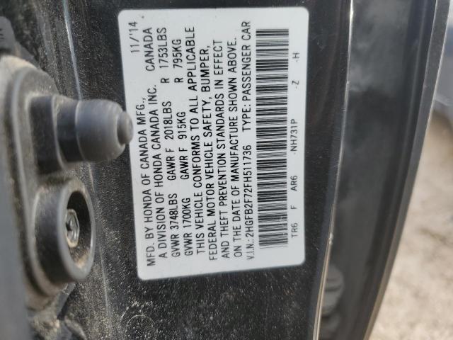 2HGFB2F72FH511736 Honda CIVIC SE