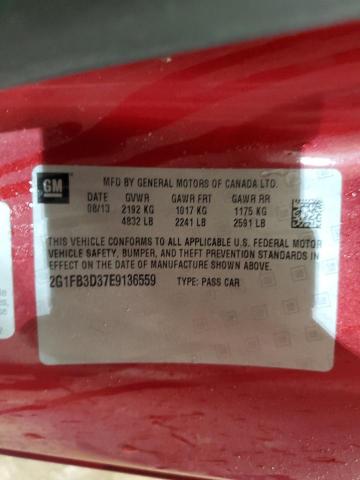 2G1FB3D37E9136559 Chevrolet CAMARO LT