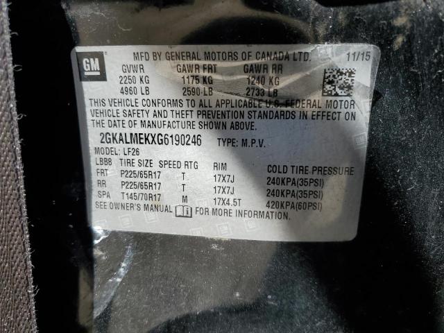 2GKALMEKXG6190246 GMC Terrain Sle
