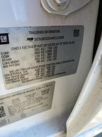 3GTU9CEDXMG112598 GMC Sierra K1500 Elevation