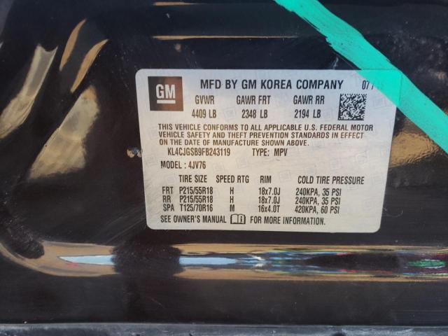 KL4CJGSB9FB243119 Buick Encore