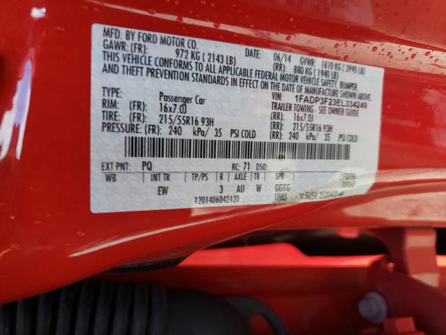 1FADP3F23EL334249 Ford FOCUS SE