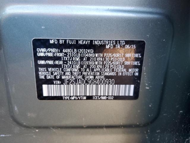 JF2SJADC9GH400930 Subaru Forester 2.5i Premium