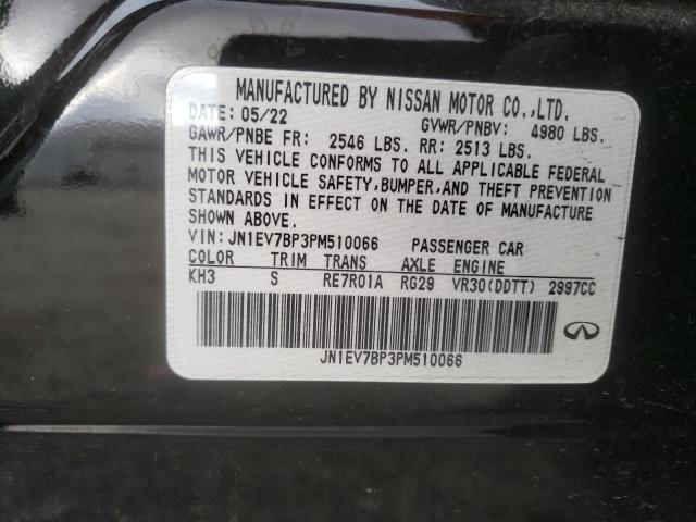 JN1EV7BP3PM510066 Infiniti Q50 LUXE