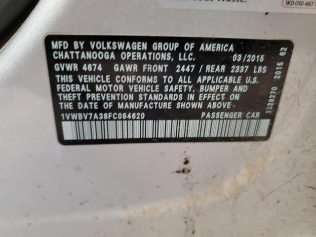 1VWBV7A38FC084620 Volkswagen PASSAT SE