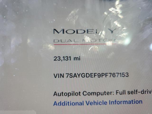 7SAYGDEF9PF767153 Tesla Model Y