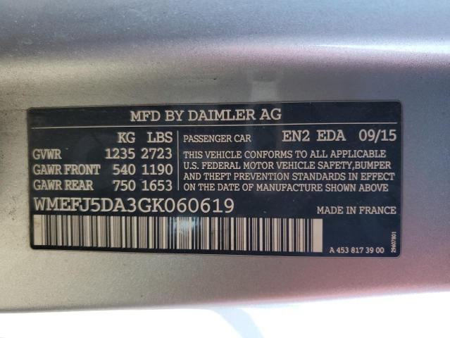 WMEFJ5DA3GK060619 Smart Fortwo