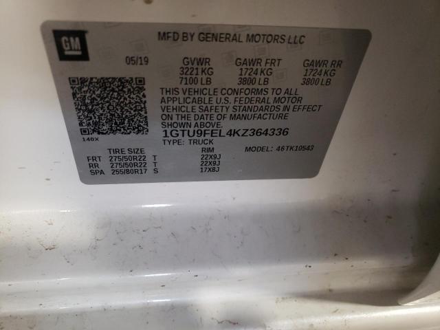 1GTU9FEL4KZ364336 GMC Sierra K1500 Denali