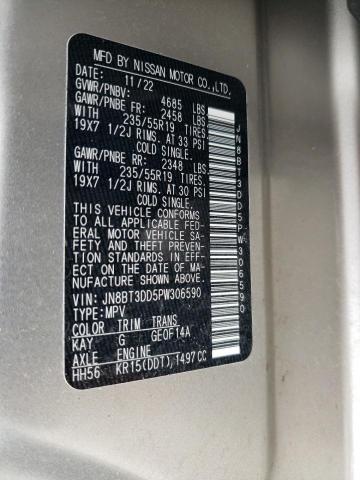 JN8BT3DD5PW306590 Nissan Rogue Platinum