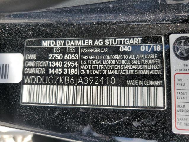 WDDUG7KB6JA392410 Mercedes-Benz S 65 Amg